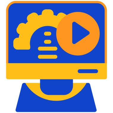 Bilgisayar. Web simgesi basit illüstrasyon