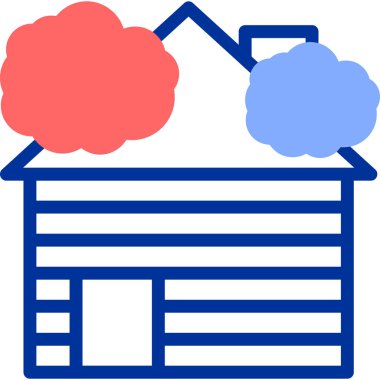 Ev. Web simgesi basit illüstrasyon