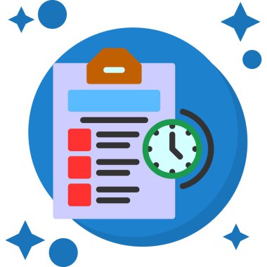 Saat simgesi vektör illüstrasyonu