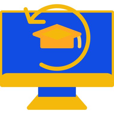 Eğitim. Web simgesi basit illüstrasyon