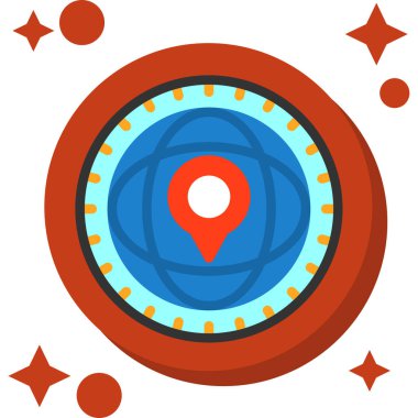 konum düz simge tasarımı vektör çizimi