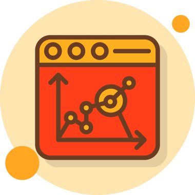 iş grafiği simgesi, vektör illüstrasyonu