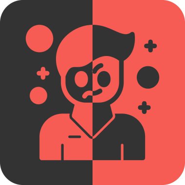 Haçlı maskeli bir adamın vektör çizimi