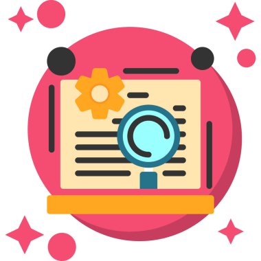 seo web simgesi, vektör illüstrasyonu