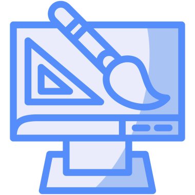 dizüstü bilgisayar. Web simgesi basit tasarım