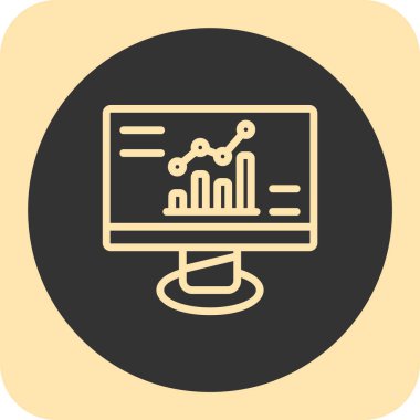 trend biçimi izole edilmiş arkaplanda analitik simgesi