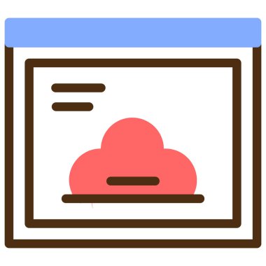 veri depolama. Web simgesi basit illüstrasyon