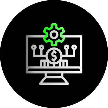 vektör çizim tasarım dişli simgesini