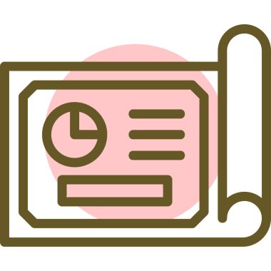 Bir belge simgesinin vektör illüstrasyonu