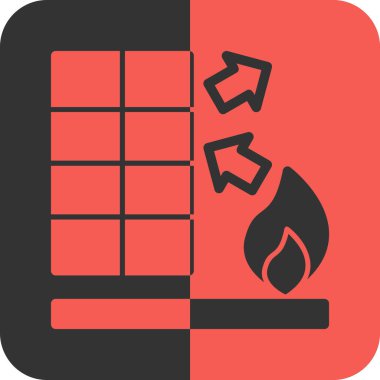 Yangın. Web simgesi basit illüstrasyon