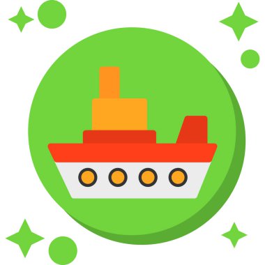 Gemi vektör simgesini gezdir