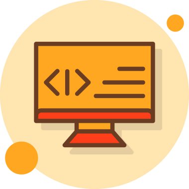 programlama kodu kodlama simgesi doldurulmuş ana hatlar biçiminde