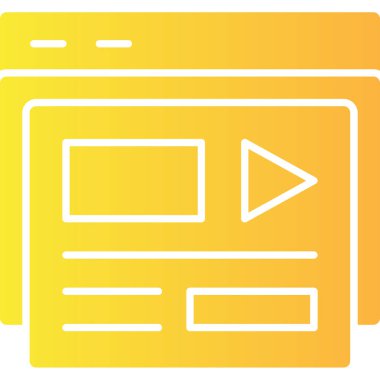 Tarayıcı. Web simgesi basit illüstrasyon