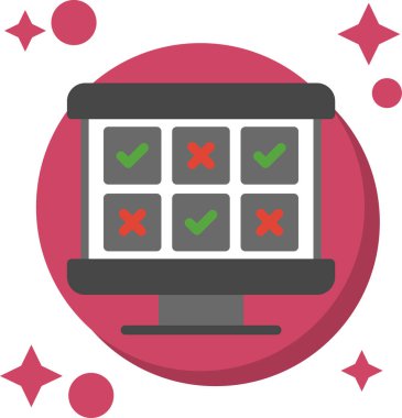 Kontrol listesi düz vektör simgesi