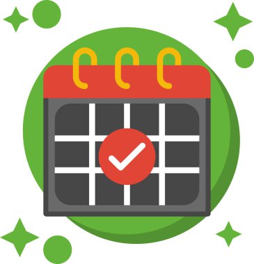 Takvim simgesi vektör illüstrasyonu