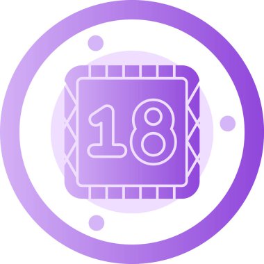 16 yıl modern simge, vektör illüstrasyonu