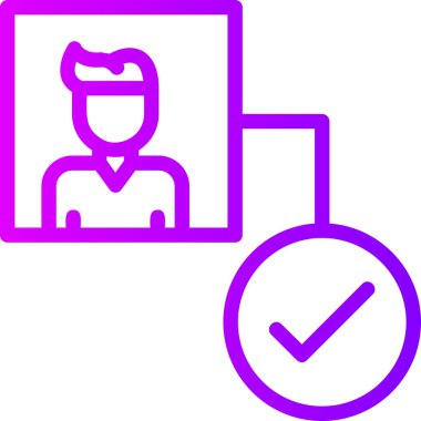 Kontrol işareti modern simgesinin vektör illüstrasyonu