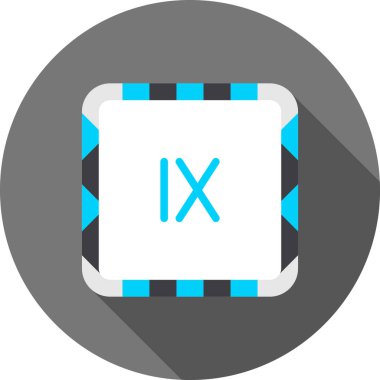 Tek izole edilmiş x modern simgesinin vektör çizimi