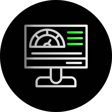 Pasta grafiği simgesi olan bilgisayar ekranı, vektör illüstrasyon tasarımı.