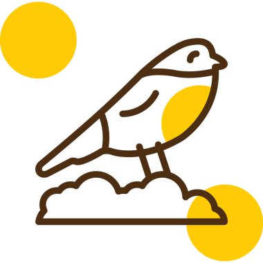 Kuş. Web simgesi basit illüstrasyon