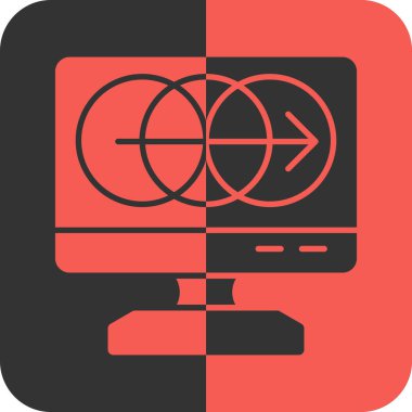 Modern bir bilgisayarın vektör illüstrasyonu