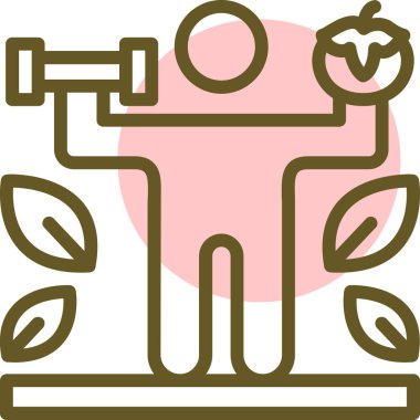 fitness egzersiz ikonu vektör illüstrasyonu