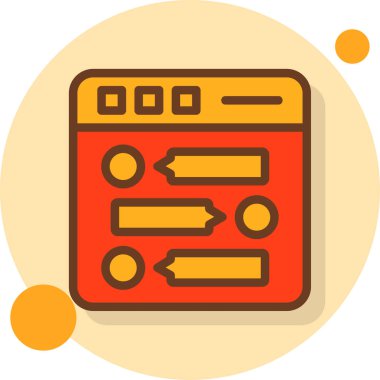 Tarayıcı. Web simgesi basit illüstrasyon