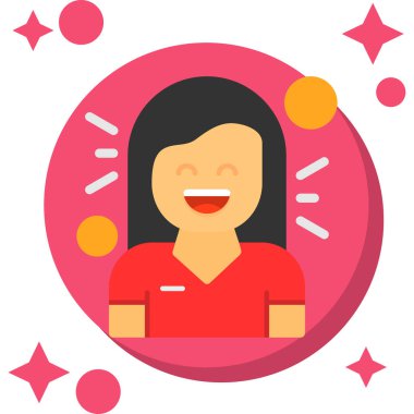 Mutlu kadın Avatar karakteri