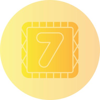 7 numaralı simge, vektör illüstrasyonu