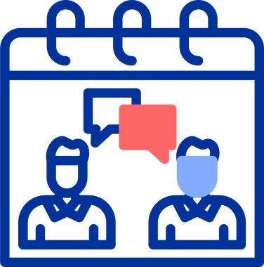 Toplantı. Web simgesi basit illüstrasyon