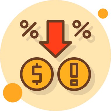 Dolar. Web simgesi basit illüstrasyon