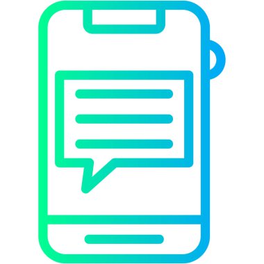 Sohbet simgesi vektör illüstrasyonu