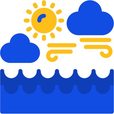 hava durumu web simgesi, basit vektör illüstrasyonu