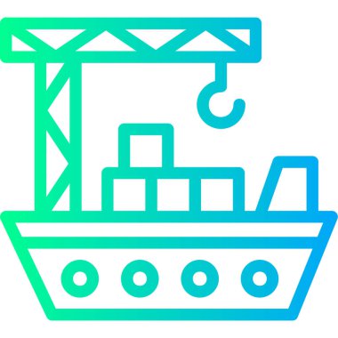 kargo. Web simgesi basit illüstrasyon