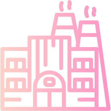 Bina. Web simgesi basit illüstrasyon