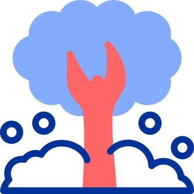 Bulut. Web simgesi basit illüstrasyon