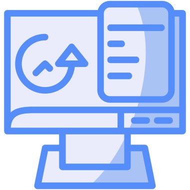 Bilgisayar monitörü. Basit resimleme