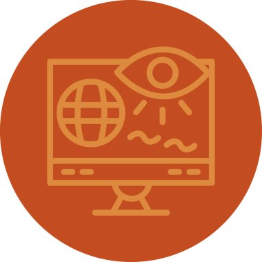 Göz simgesinin vektör illüstrasyonu