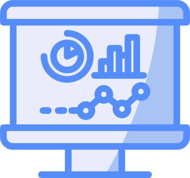 Analitik Analiz Grafiği simgesi - taslak biçimi