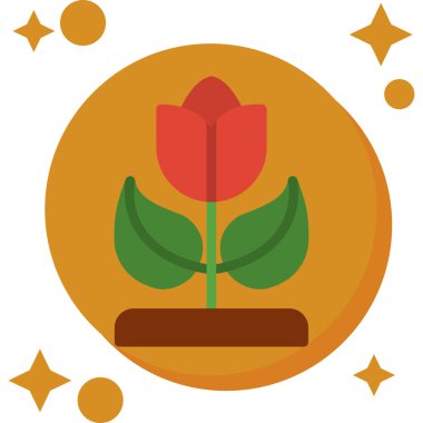 Bir bitki simgesinin vektör illüstrasyonu