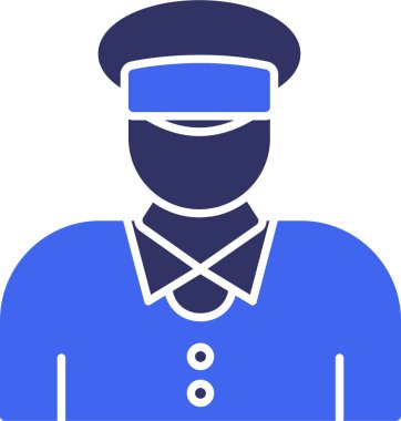 Polis. Web simgesi basit illüstrasyon