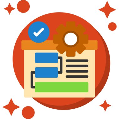 Onay listesi düz simgesi