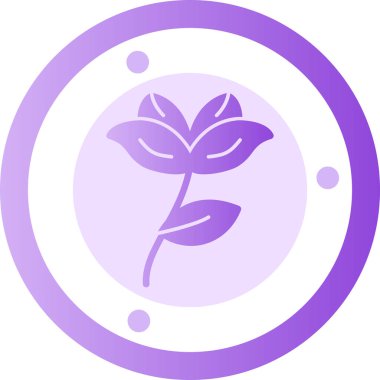 Bir çiçek simgesinin vektör illüstrasyonu