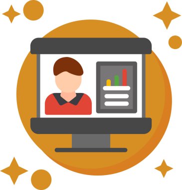 Online öğrenme. Basit illüstrasyon