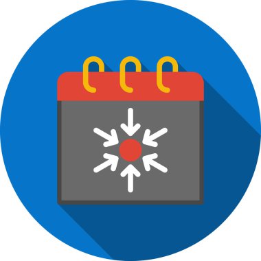 takvim düz ikon vektör illüstrasyonu