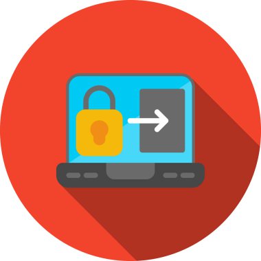 Düz simge, vektör resimlemesini kilitle