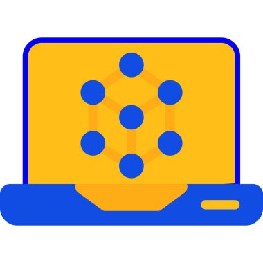 Bilgisayar. Web simgesi basit illüstrasyon