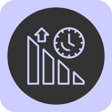 Saat simgesi vektör illüstrasyonu