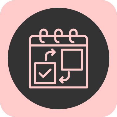 kontrol listesi simgesi, vektör illüstrasyonu