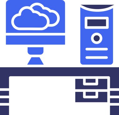 Sunucu. Web simgesi basit illüstrasyon